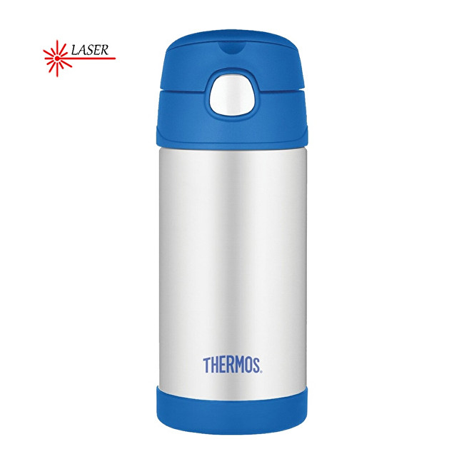 Gotë termike Thermos FUNtainer, e kaltër-argjend 335 ml