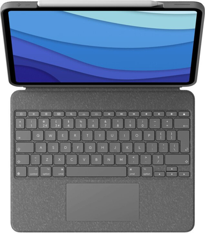 Mbrojtëse Logitech me tastierë Combo Touch për Apple iPad Pro 12.9" (gjenerata e 5-të), CZ, gri