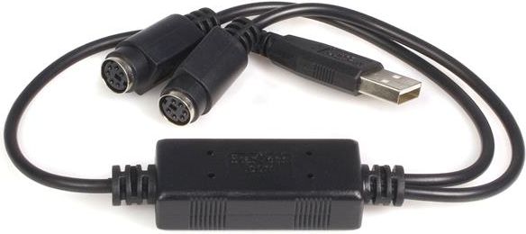 Kabllo StarTech USB në PS/2 x2 (USBPS2PC), e zezë Kabllo StarTech USB në PS/2 x2 (USBPS2PC), e zezë