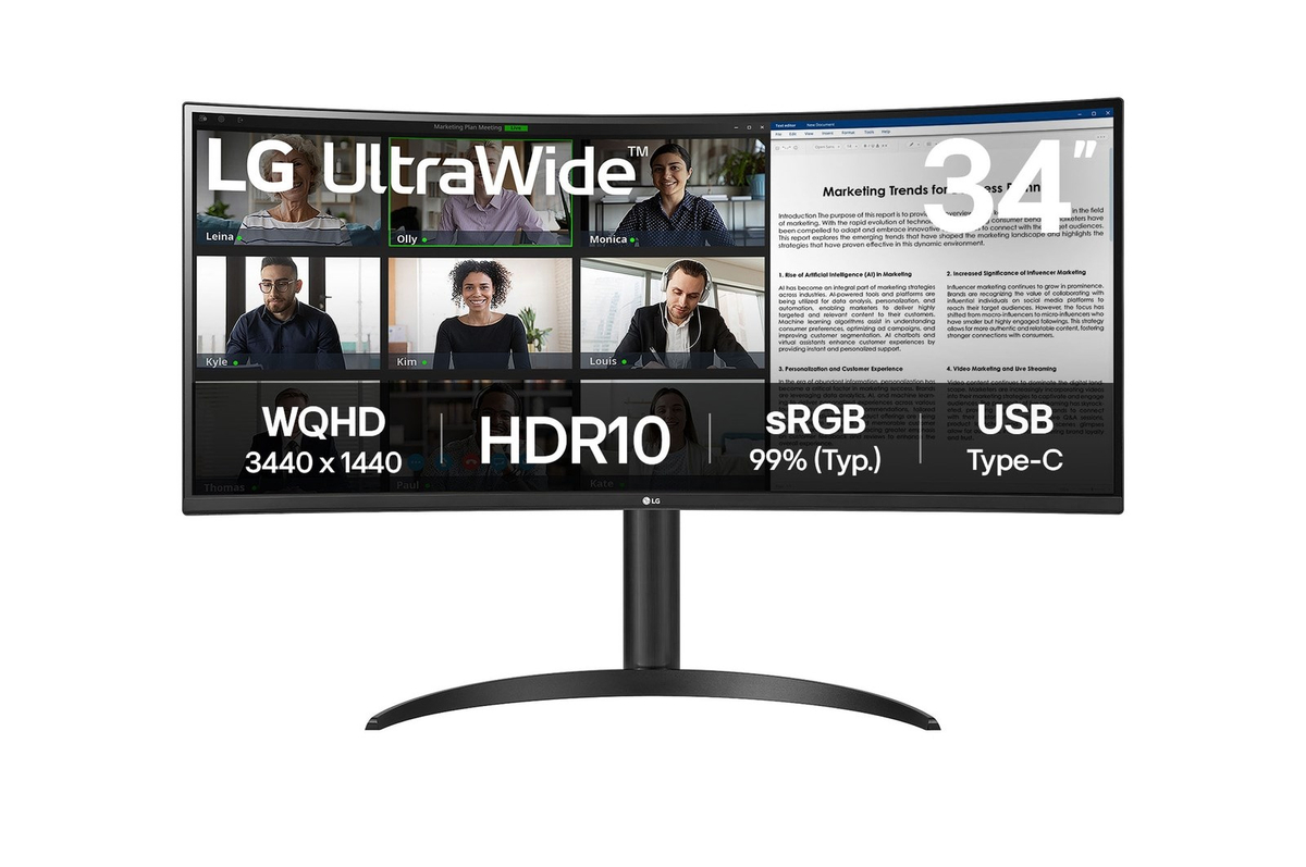 Monitor LG 34WR50QK-B, 34", Wide Quad HD, i zi