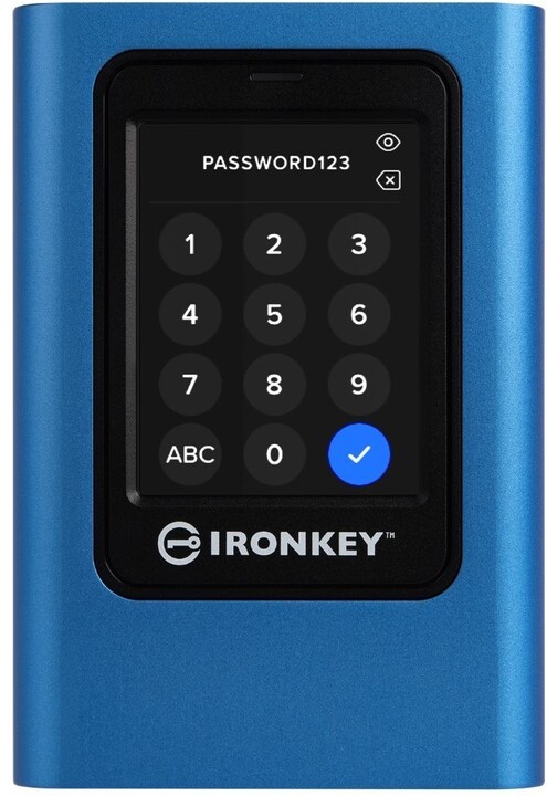 Disk i jashtëm Kingston IronKey Vault Privacy 80 - 1.92TB, i kaltër