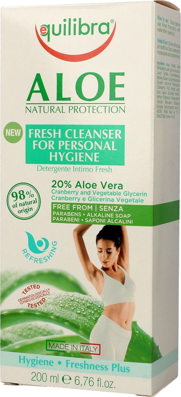 Xhel për higjienën intime Equilibra Aloe Cleanser Aloe Vera, 200ml