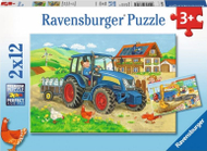 Puzzle Ravensburger Hard Work 076161, 2x12 copë