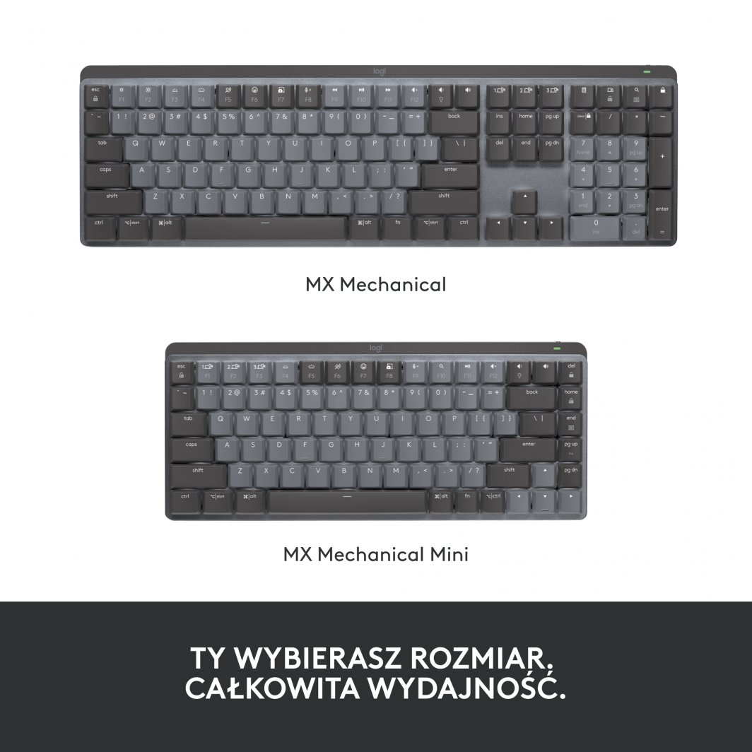 Tastierë wireless Logitech MX Mechanical Wireless, US, grafit