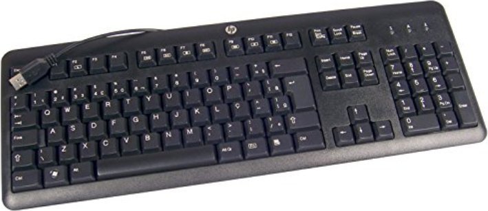 Tastierë HP KEYBOARD, me kabllo, IT, e zezë