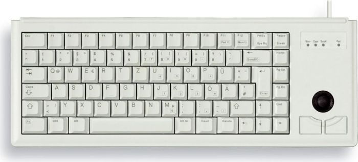 Тастатура Cherry Compact, со кабел, DE, сива