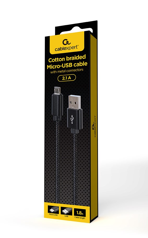 Кабел Gembird, USB A/Micro USB, 1.8 m