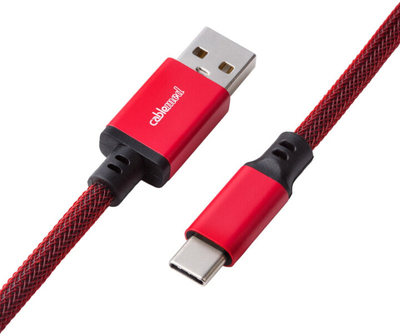 Kabllo spirale CableMod Classic, USB-C/USB-A, 1,5m, e kuqe