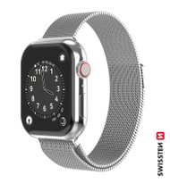 Rrip metalik rrjet Swissten për Apple Watch, 42-44 mm, i argjendtë Rrip metalik rrjet Swissten për Apple Watch, 42-44 mm, i argjendtë