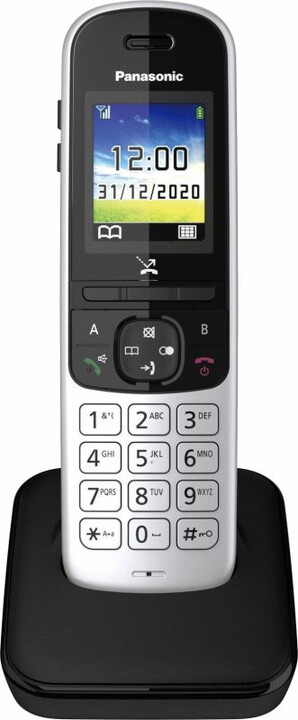 Telefon Panasonic KX-TGH710FXS, i argjendtë / zi