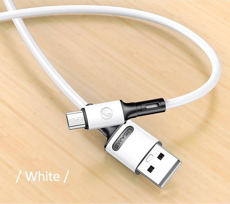Kabllo USB USAMS, USB-A - microUSB, 1 m, e bardhë