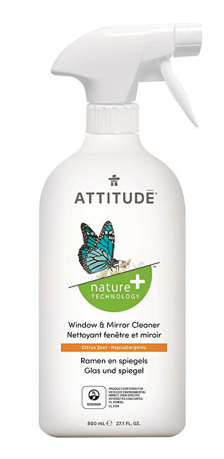 Detergjent për xhama ATTITUDE Nature +, 800 ml Detergjent për xhama ATTITUDE Nature +, 800 ml
