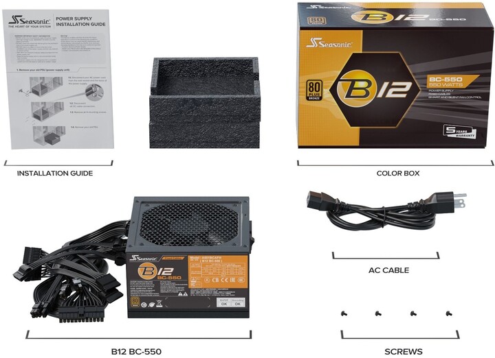Burim energjie Seasonic B12-BC-550 - 550W