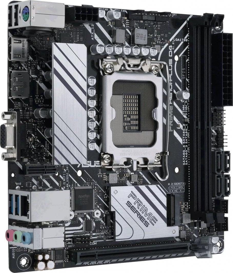 Pllakë amë ASUS PRIME H610I-PLUS D4-CSM, Intel H610, Socket 1700, 2 slota, Mini ITX