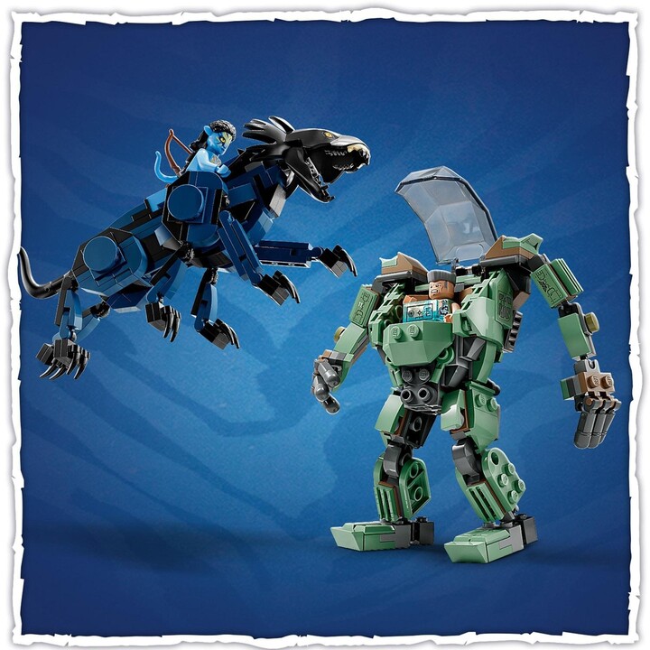 Set LEGO® Avatar 75571 Neytiri and Thanator Vs. Quaritch in AMP suit, 560 pjesë