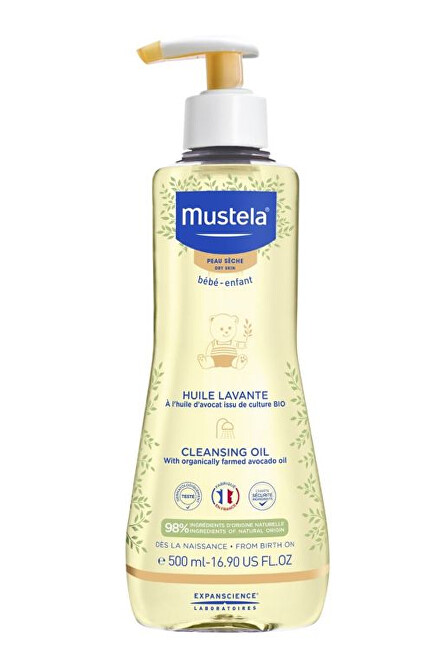 Vaj për lëkurë të thatë të fëmijëve Mustela (Cleansing Oil), 500 ml