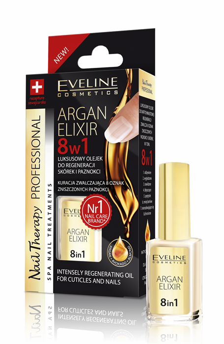 Vaj rigjenerues për thonj Eveline 8në1, Argan Exilir