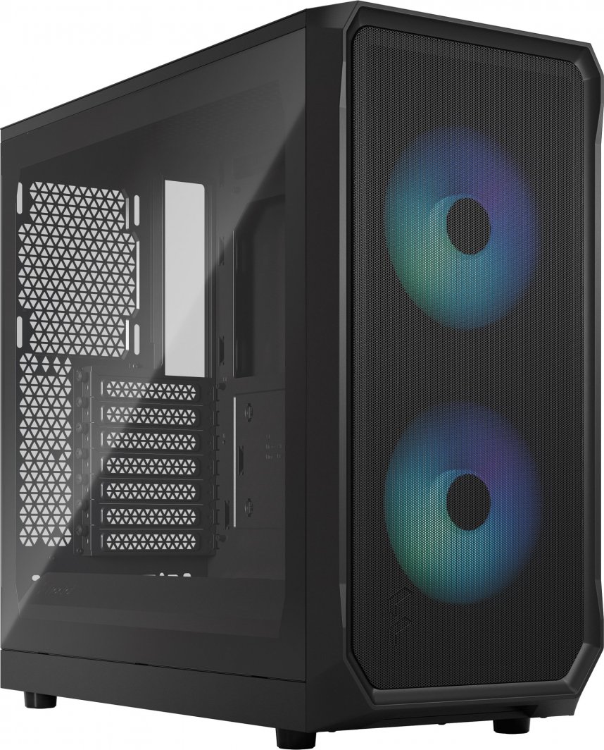 Куќиште за компјутер Fractal Design Focus 2 RGB, Црна, Midi Tower