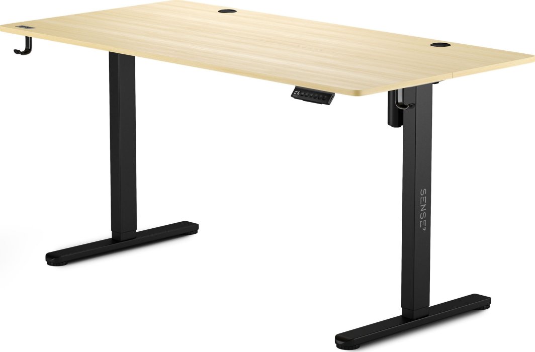 Tavolinë SENSE7 Nojo, 140cm x 70cm, e zezë/ druri e lehtë