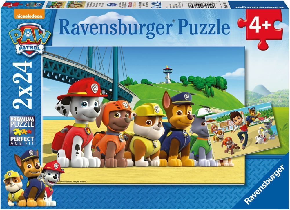 Puzzle Ravensburger Paw Patrol Hero Puppies 090648, 2x24 elemente, shumëngjyrëshe