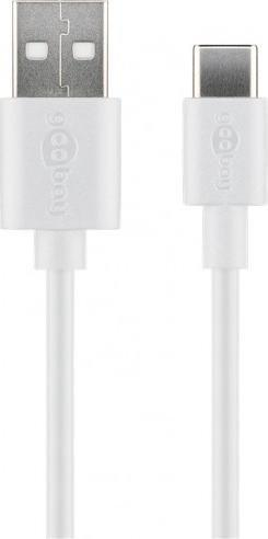 Kabllo Goobay USB-C - USB-C (59130), 2 m, e bardhë