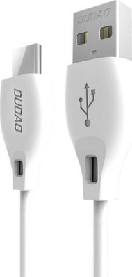Kabllo Dudao USB-A në USB-C, 1m, e bardhë