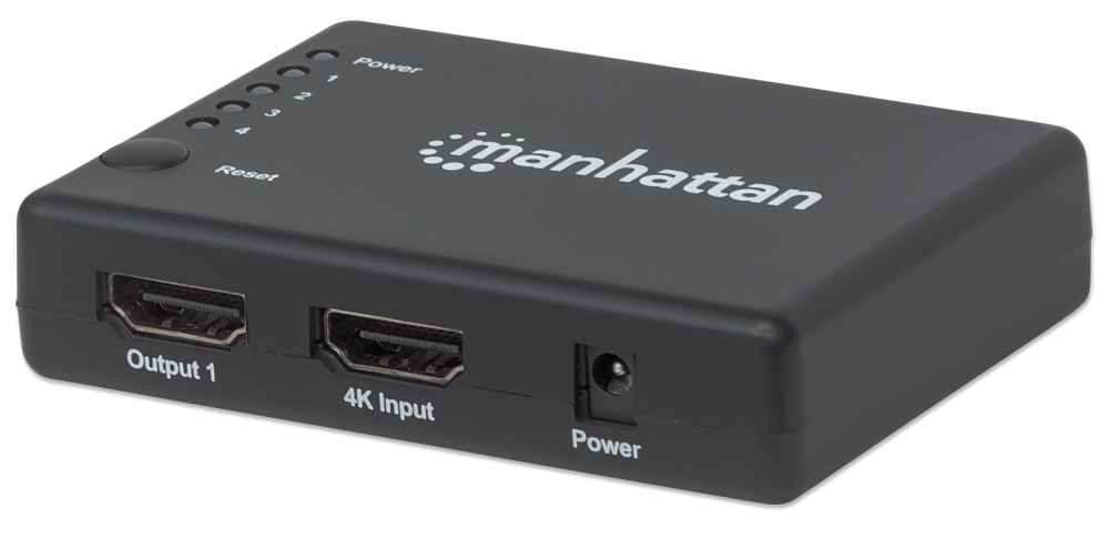 Ndarës Manhattan 207706 4K Compact, 4-Port HDMI
