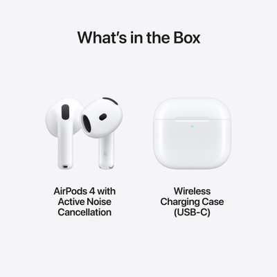 Apple AirPods 4 (USB-C) with Active Noise Cancellation