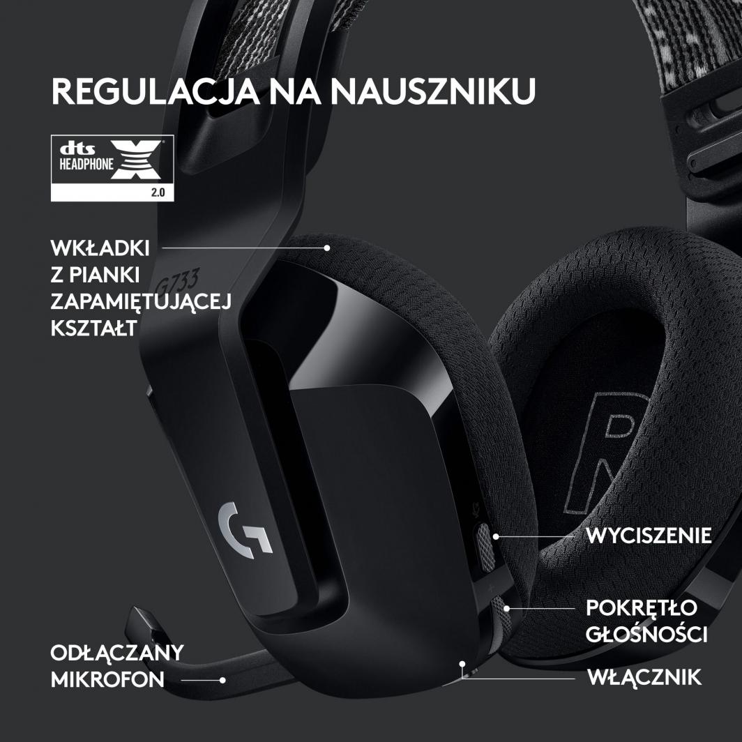 Слушалки Logitech G733 Lightspeed Czarne (981-000864)