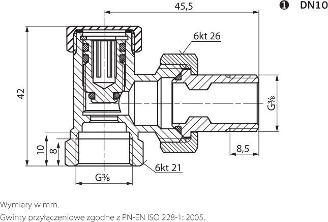 Valvul Perfexim Cut-off 1/2 " PHA-033 G1 / 2 WZ PN10 DN15 (20-033-0101-000)