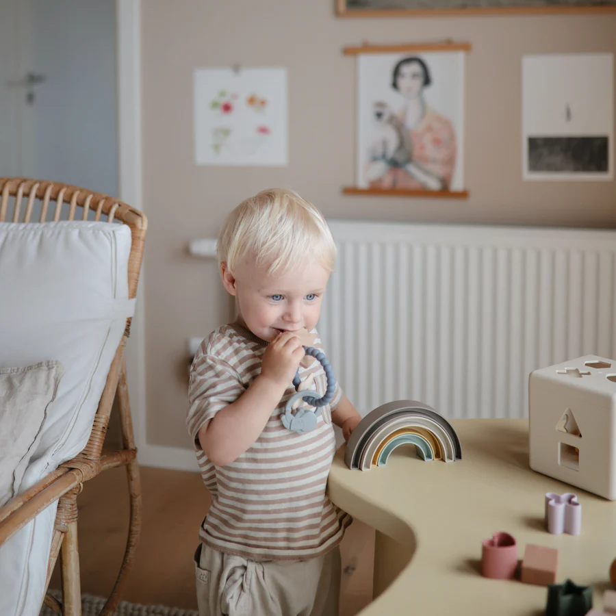 Space Teething Ring - Powder Blue