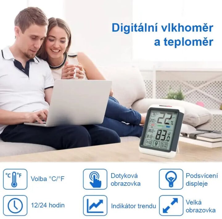 Termometër ThermoPro TP55, i bardhë / zi