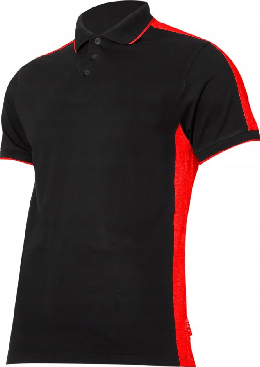 Maicë për meshkuj Lahti Pro Polo, 190g / m2, 3XL, e zezë dhe kuqe
