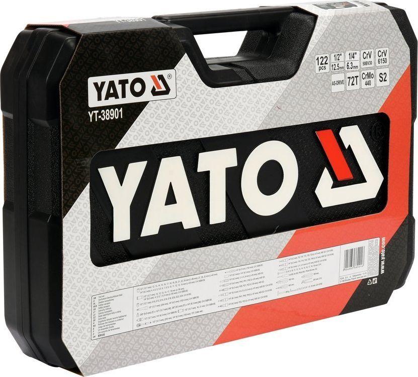 Set mjetesh pune Yato YT-38901, 1/4", 1/2", 122 copë