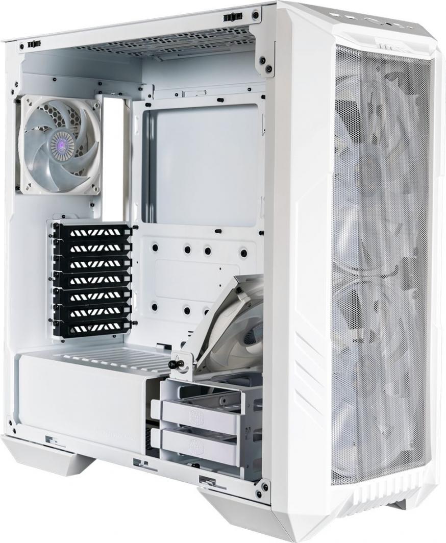 Куќиште за компјутер Cooler Master HAF 500 ARGB, бело, Midi Tower