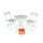 Bistro set 3 pjesë, e gjelbërt, ST4x20mm