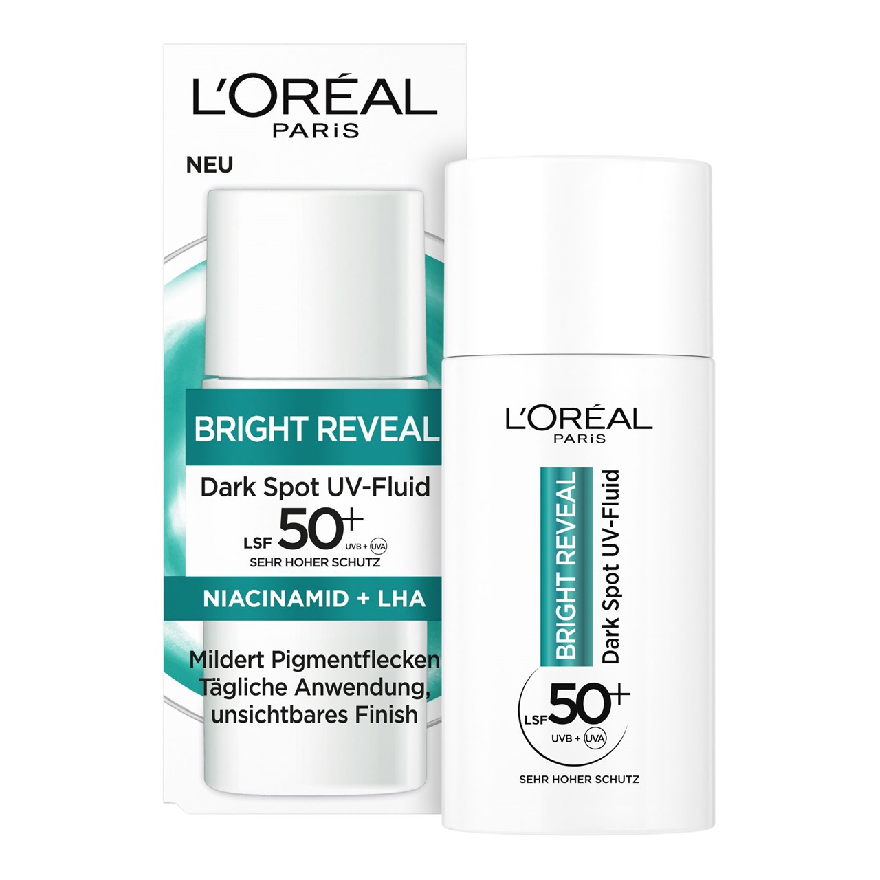 Losion mbrojtës për fytyrë L'Oreal Bright Reveal Dark Spot Fluide UV, Fps50+, 50ml
