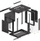 Kabinet për server Lanberg WF01-6409-10B, 19", i zi