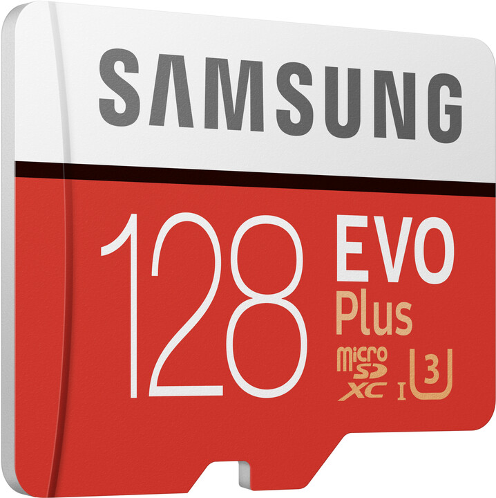 Kartë memorie Samsung EVO Plus Micro SDXC, 128 GB, UHS-I U3 + përshtatës SD