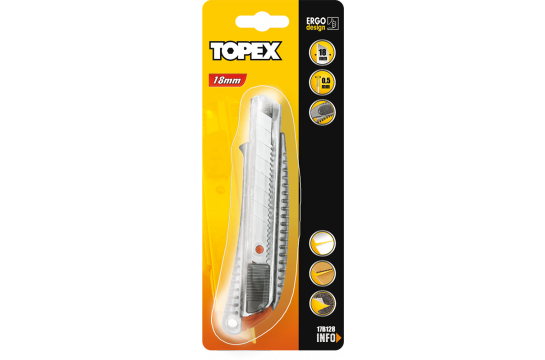 TOPEX 17B128 Секач со Откинувачки Нож, 18 mm