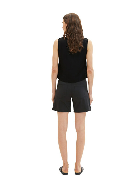 Pantallona të shkurtë Tom Tailor Loose Fit, të zi
