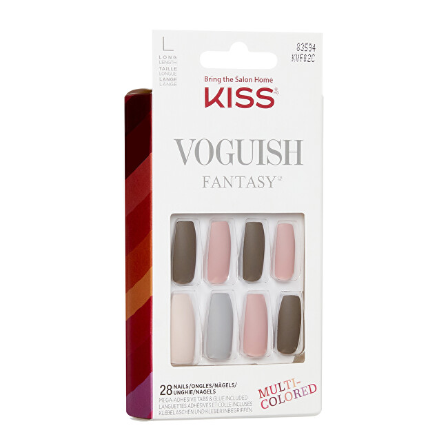 Вештачки нокти KISS Voguish Fantasy Nails Chillout, 28 парчиња