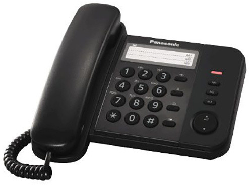 Telefon klasik me kabllo Panasonic KX-TS520FXB, i zi