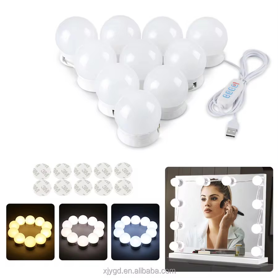 Poça për pasqyrë HomePlus, LED, 10 copë