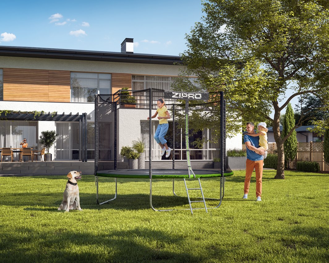 Trampolinë kopshti me rrjetë të jashtme Zipro 16FT (496cm)