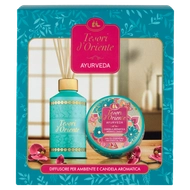 Set Tesori d'Oriente Ayurveda Shkopinjë Arome 250 ml + Qiri Aromatik 109 g