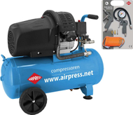 Kompresor pistoni + set aksesorë Airpress HL 425-50, 8bar, 50L (36888)