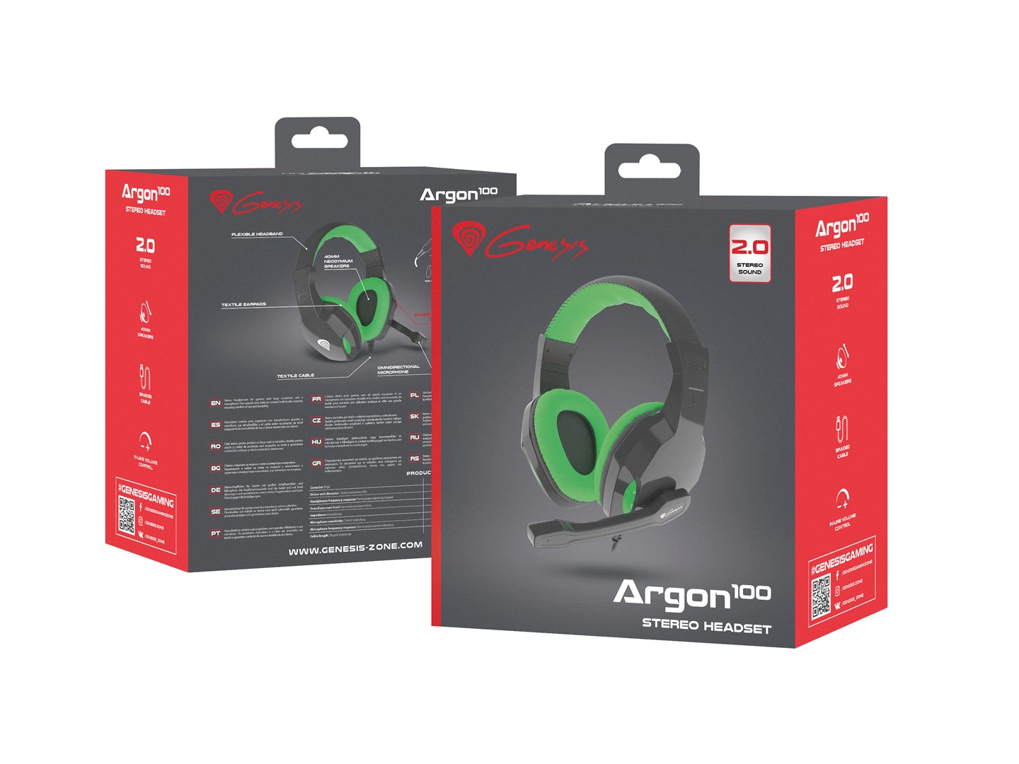 Kufje Genesis Argon 100, të zeza/ gjelbërta