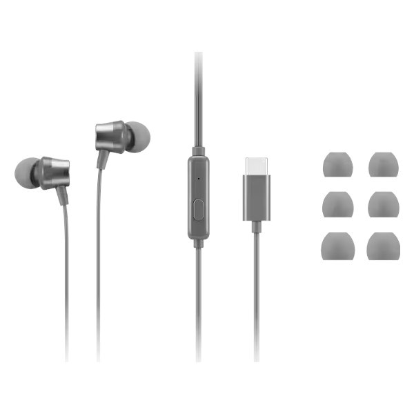 Dëgjuese Lenovo 300 USB-C GXD1J77353, me kabllo, të hirta