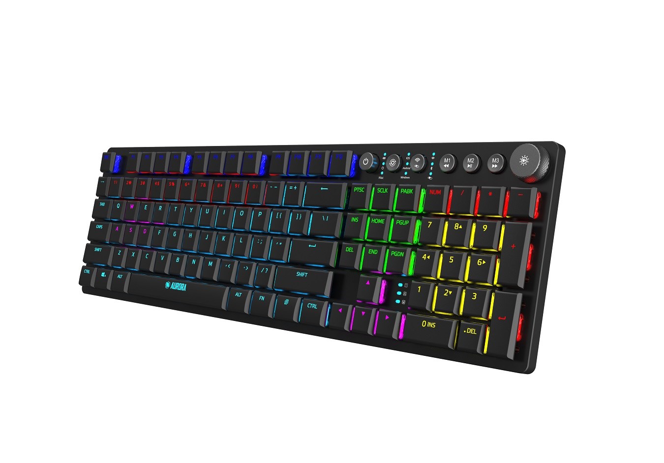 Tastierë mekanike universale iBOX AURORA K-6, RF Wireless + Bluetooth, RGB, e zezë